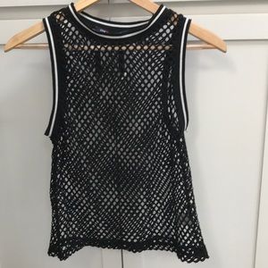 Fishnet sleeveless top
